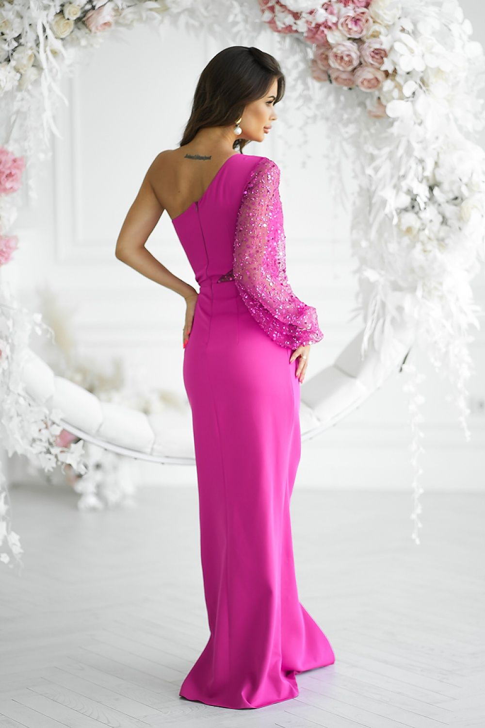 Langes Kleid Model 202384 Bicotone